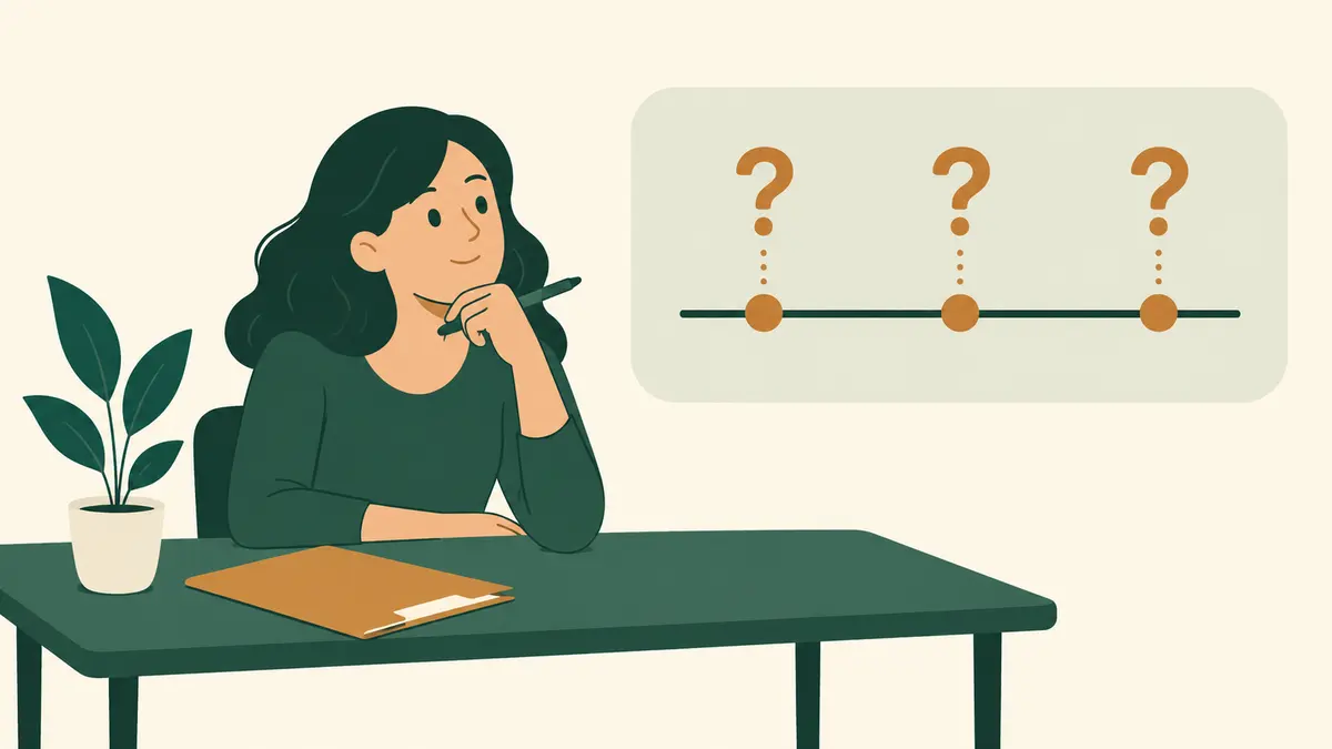 Flat editorial illustration for “HOA Violation Hearing Preparation: Evidence, Timeline, and Questions” — Household & HOA Community Desk